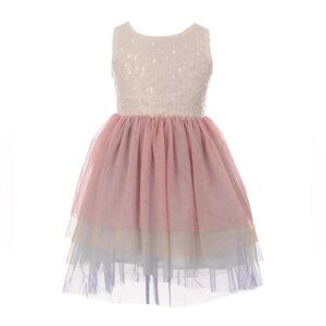 Lavender brand Sequin Top Dress with Layered Tulle Skirt